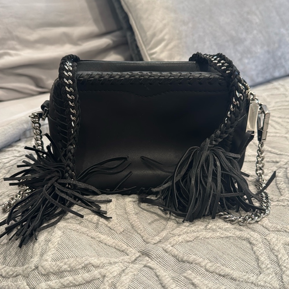 Rebecca Minkoff black leather bag